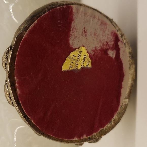 VINTAGE Italian Glass Fan Napkin holder with Silver floral base - Picture 8 of 8